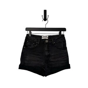ONE X ONE TEASPOON High Rise Harlets Shorts in Black